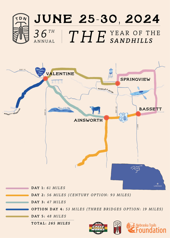 Route Map TOUR DE NEBRASKA